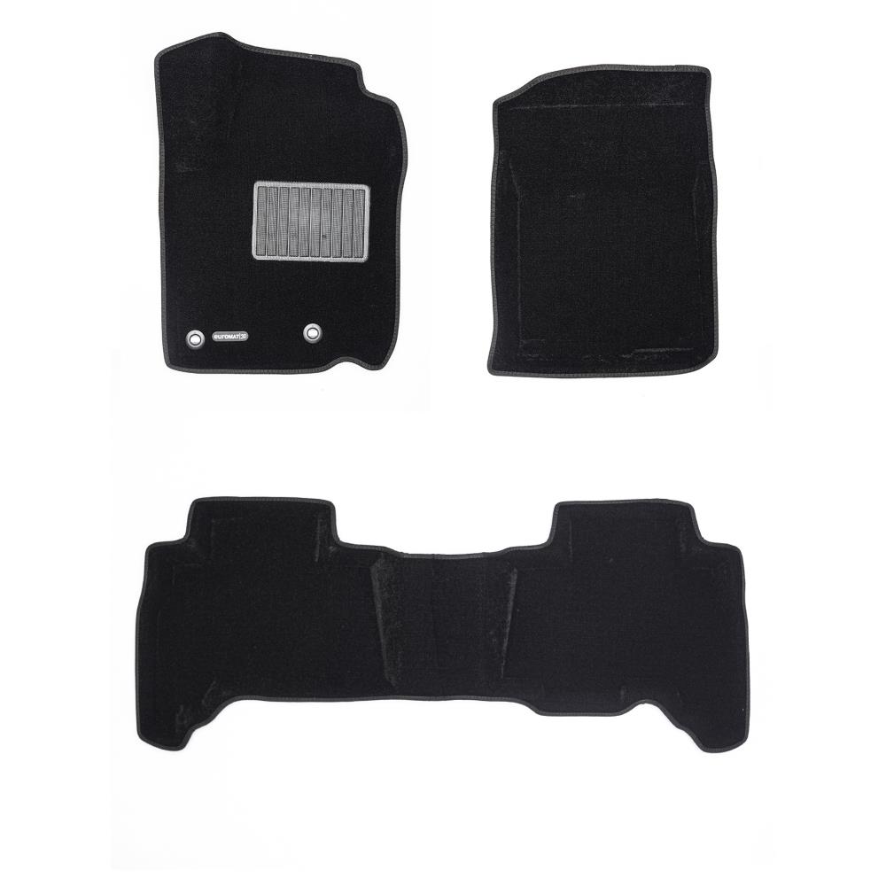3D коврики Euromat для TOYOTA LС Prado 150 (2014-) (с крепежом), Business, Черный